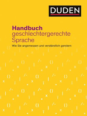 cover image of Handbuch geschlechtergerechte Sprache